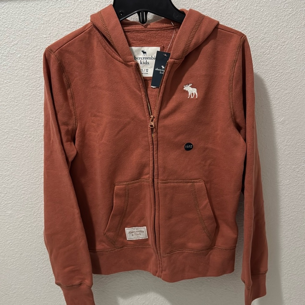 Abercrombie kids zip hoodie Size 11 / 12 y  Brand New With the tags
